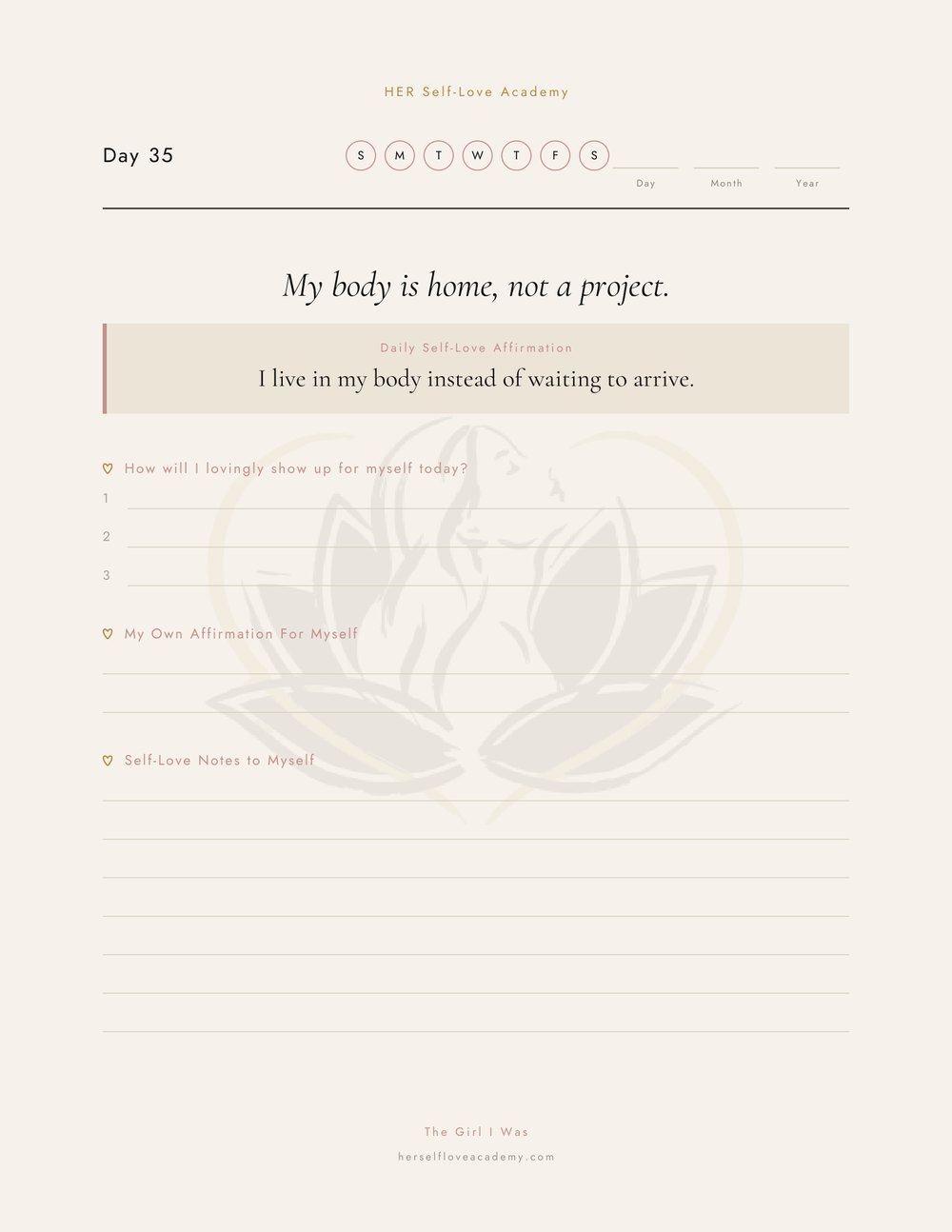 A daily page from the journal
